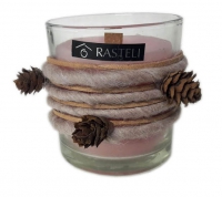 Rasteli - kaars in glas - rose cloud - H8cm